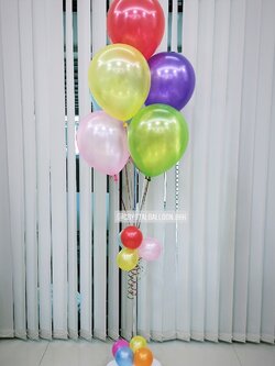 ลูกโป่ง แสดงความยินดี ช่อลูกโป่ง ช่อ 7 ลูก 1 ช่อ พร้อมตกแต่ง สามารถเปลี่ยนสีลูกโป่งได้