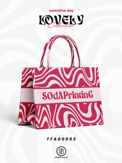 Mini Book tote bag Lovely Collection รหัส TFA00053 #ใส่ชื่อได้ #SOdAbag #SOdAPrintinG
