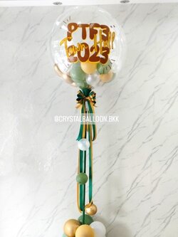 เสาลูกโป่ง เปิดงาน Bubble ขนาด 36" พร้อม ลูกโป่ง 6" ด้านใน 1 เสา พร้อมตกแต่ง สามารถเปลี่ยนสีลูกโป่ง/เปลี่ยนข้อความได้