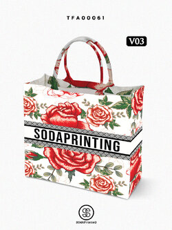 กระเป๋า Book Tote Bag Rosé Collection รหัส TFA00061 #ใส่ชื่อได้ #SOdAbag #SOdAPrintinG