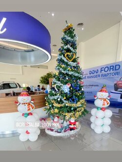 ลูกโป่ง Christmas ฟอยล์ตุ๊กตาหิมะ ตั้งฐาน 2 ชิ้น พร้อมตกแต่ง สามารถเปลี่ยนสีลูกโป่ง/เปลี่ยนฟอยล์ตกแต่งได้