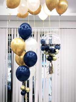 ลูกโป่ง วันเกิด Bubble USA ขนาด 24" พร้อม ช่อลูกโป่ง ช่อ 7 ลูก 1 ช่อ,ลูกโป่งลอยฝ้า 10 ลูก พร้อมตกเเต่ง สามารถเปลี่ยนสีลูกโป่ง/เปลี่ยนข้อความได้