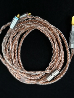 ขาย สาย Audbos MMCX สายทองแดงชุบเงินละเอียด 8แกน (96 x 0.04)