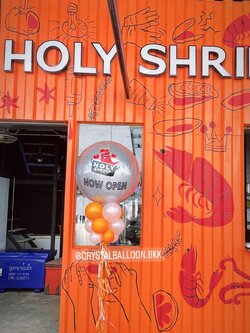 เสาลูกโป่ง เปิดร้าน Bubble 36" สีเงิน พร้อมตกแต่ง สามารถเปลี่ยนสีลูกโป่ง/เปลี่ยนข้อความได้