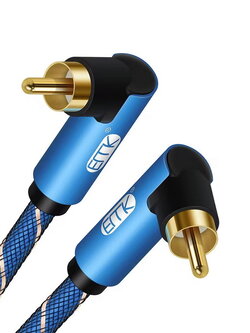 ERTK AngleTwistCoaxialRCA สายสัญญาณเสียงแบบโคแอกเซียล RCA ไปยัง RCA ประกันศูนย์ไทย