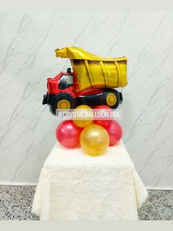 ลูกโป่ง วันเกิดเด็ก ฟอยล์รถบรรทุก ตั้งฐาน 1 ชิ้น พร้อมตกแต่ง สามารถเปลี่ยนสีลูกโป่ง/เปลี่ยนฟอยล์ตกแต่งได้