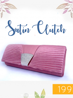 Sale พร้อมส่ง Evening Clutch กระเป๋าออกงาน สีชมพู
