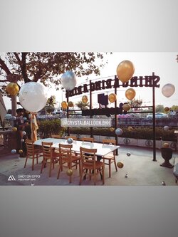 ลูกโป่ง วันเกิด ลูกโป่งยาง ขนาด 24" สีขาว พร้อม ลูกโป่งฟองอากาศ 10 เส้น พร้อมตกเเต่ง สามารถเปลี่ยนสีลูกโป่ง/เปลี่ยนข้อความ/เปลี่ยนขนาดได้