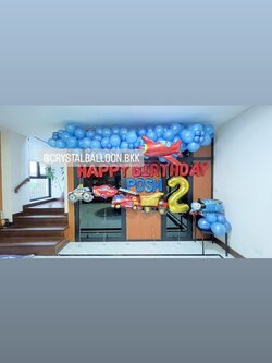 ลูกโป่ง วันเกิดเด็ก Organic ขนาด 2 เมตร พร้อม ฟอยล์ตัวอักษร Happy Birthday 16" 1 ชิ้น,ฟอยล์ตัวอักษร 16" 4 ตัวอักษร,ฟอยล์รถ 5 ชิ้น,ฟอยล์เครื่องบินใหญ่ 1 ชิ้น,ฟอยล์ตัวเลข 40" 1 ชิ้น พร้อมตกแต่ง สามารถเปลี่ยนสีลูกโป่ง/เปลี่ยนสี-ฟอยล์ตกแต่งได้