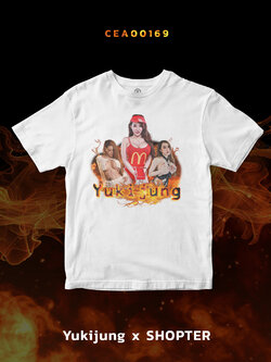 เสื้อยืด พิมพ์ลาย Yukijung สีขาว CEA00169 #เสื้อ #เสื้อยืด #Yuki