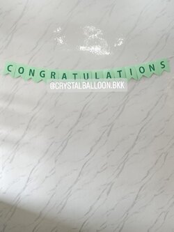 ป้ายธง Congratulations ป้ายธงแสดงความยินดี พร้อมตกแต่ง สามารถเปลี่ยนข้อความ/เปลี่ยนสี-ป้ายธงได้