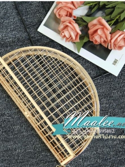 พร้อมส่ง Evening Clutch กระเป๋าออกงาน สีทอง แบบโปร่งลายตาราง ใส่ของได้เยอะ พร้อมสายโซ่