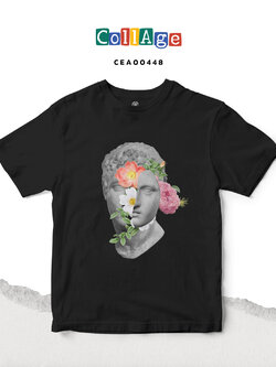 เสื้อยืดพิมพ์ลาย Collage Derek I รหัส CEA00448 สีดำ #เสื้อยืด #Collage