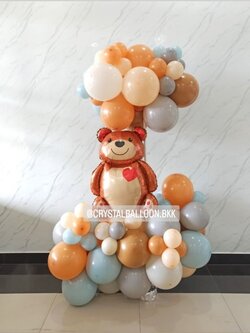 ลูกโป่ง Welcome Baby Organic Theme Earth Tone น่ารัก น่ารัก พร้อม ฟอยล์หมี ใหญ่ 1 ชิ้น พร้อมตกแต่ง สามารถเปลี่ยนสีลูกโป่ง/เปลี่ยนฟอยล์ตกแต่งได้