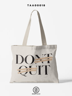 กระเป๋าผ้าช็อปเปอร์ ลาย DO IT รหัส TAA00018 #SOdABag #SOdAPrintinG #กระเป๋าShopper #กระเป๋าผ้าสะท้อนน้ำ