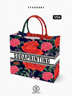 กระเป๋า Book Tote Bag Rosé Collection รหัส TFA00062 #ใส่ชื่อได้ #SOdAbag #SOdAPrintinG