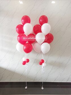 ลูกโป่ง แสดงความยินดี ช่อลูกโป่ง ช่อ 10 ลูก 2 ช่อ พร้อมตกแต่ง สามารถเปลี่ยนสีลูกโป่งได้