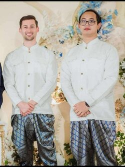 เช่า ชุดไทยเพื่อนเจ้าบ่าว ชุดราชปะแตน โจงกระเบน