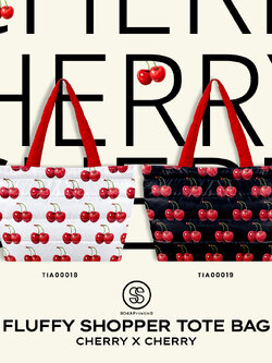 กระเป๋า Fluffy Shopper Tote Bag SOdA cherry x cherry 🍒✨รหัส TIA00018-TIA00019