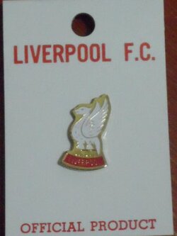 เข็มกลัด ฟุตบอล สโมสรลิเวอร์พูล - นกลิเวอร์เบิร์ดสีขาว ใหม่ / LIVERPOOL Football Club Pin - WHITE LIVER BIRD NEW