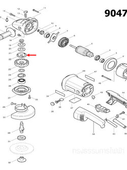 LOCK WASHER หินเจียร Makita-มากีต้า 9047 [#22] Pn.267725-1 (แท้) ##