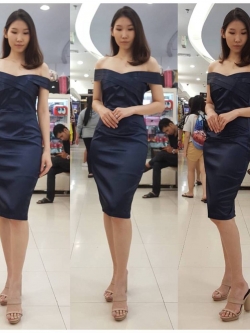 ชุดเพื่อนเจ้าสาว ชุดราตรีสั้น Ivy - X wrap top & pencil skirt