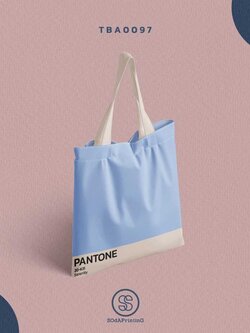 กระเป๋าแคนวาส พิมพ์ลาย 20-631 Pantone TBA0097 #SOdABag #SOdAPrintinG #กระเป๋า #กระเป๋าผ้า