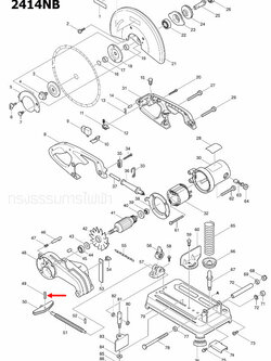 SPRING PIN 5-20 เครื่องตัดเหล็ก Makita2414 [#82], 2414NB [#49] Pn.951163-4 (แท้) ##