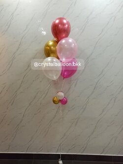 ลูกโป่งเซอร์ไพรส์ลูกโป่งช่อ 5 ลูก 1 ช่อ, พร้อมตกแต่ง สามารถเปลี่ยนสีลูกโป่ง/เปลี่ยนข้อความได้