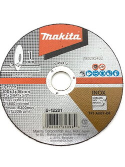 ใบตัดหินเจียร4" บาง1มิล Makita มากีต้า B-12201 ราคา/กล่อง(10ใบ) (แท้) ##