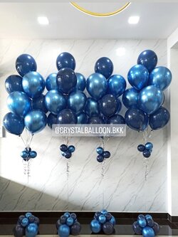 ลูกโป่ง เปิดงาน ช่อลูกโป่งโครเมี่ยม ช่อ 10 ลูก 4 ช่อ พร้อมตกแต่ง สามารถเปลี่ยนสีลูกโป่งได้