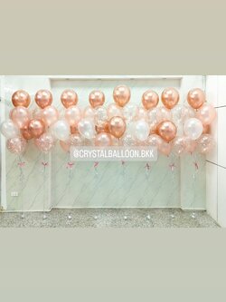 ลูกโป่ง เปิดงาน ช่อลูกโป่ง 7 ลูก 8 ช่อ Theme โรสโกล พร้อมตกแต่ง สามารถเปลี่ยนสีลูกโป่งได้