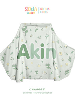 ผ้าคลุมให้นม ลาย Yellow-White flowers #ใส่ชื่อได้ รหัส CNA00021 🌼🌸 #SummerFlowers #SOdAbaby