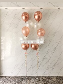 ลูกโป่ง แสดงความยินดี ช่อลูกโป่ง 5 ลูก 2 ช่อ พร้อมตกแต่ง สามารถเปลี่ยนสีลูกโป่งได้