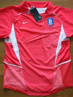 เสื้อฟุตบอล ทีมชาติเกาหลีใต้ Player Version (Cool Motion) ชุดเหย้า ชุดลุยศึกฟุตบอลโลก 2002 ใหม่ L-Size / KOREA Football Shirt Player Version (Cool Motion) Home Kit World Cup 2002 Jersey NEW L-Size