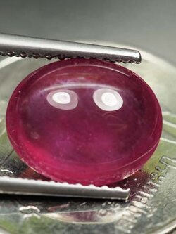 ทับทิมสีชมพูแดงสวย 3.90 กะรัตหลังเบี้ย (1249)