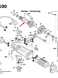 ทุ่น หินเจียร Bosch บอช รุ่น GWS 7-100 Pn.1604010BK6 (แท้) ##