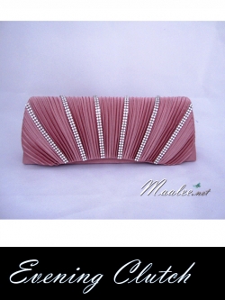 Sale พร้อมส่ง Evening Clutch กระเป๋าออกงาน สีชมพูNude