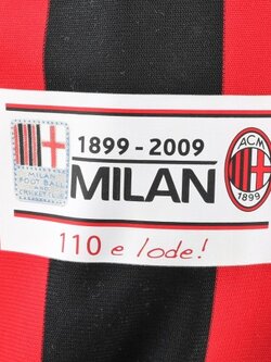 อาร์มสัญลักษณ์ ฟุตบอล สโมสรเอซี มิลาน - '1899-2009 MILAN 110 e lode*' ที่ระลึกการครบรอบ 110 ปี สโมสร PLAYER SIZE ใหม่ / AC MILAN Football Club PLAYER SIZE Commemorative Football Patch/Badge - '1899-2009 MILAN 110 e lode*' 110th CLUB AN