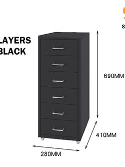 ตู้ลิ้นชักเหล็ก 6 ชั้น : ขนาด ส69cm x ก28cm x ล41 ซม.