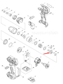 แกนเฟือง สว่านไร้สาย มากีต้า-Makita TD111D [#27] Pn.324897-6 (แท้) ##