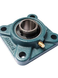 ตลับลูกปืนตุ๊กตา ทรงสี่เหลื่ยม รูเพลา 1 นิ้ว (8 หุน) ASAHI อาซาฮี รุ่น UCF205-16 Pn.A211-0115 (แท้) ##