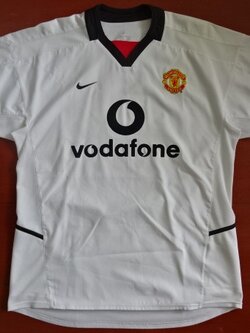 เสื้อฟุตบอล ทีมสโมสรแมนเชสเตอร์ ยูไนเต็ด ชุดเยือน 2000/2003 M-Size / MANCHESTER UNITED Football Shirt Away Kit 2000/2003 Jersey M-Size