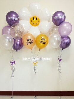 ลูกโป่ง วันเกิดเด็ก ช่อฟอยล์ดอกเดซี่ พร้อมตกแต่ง ช่อลูกโป่ง 5 ลูก 2 ช่อ สามารถเปลี่ยนสีลูกโป่ง/เปลี่ยนข้อความ/เปลี่ยนฟอยล์ตกแต่งได้