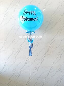 ลูกโป่ง อำลา ลูกโป่งยาง ขนาด 24" สีฟ้า 1 ลูก พร้อมตกแต่ง สามารถเปลี่ยนสีลูกโป่ง/เปลี่ยนข้อความ/เปลี่ยนขนาดได้