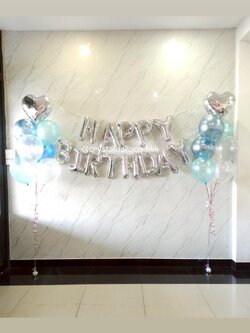 ลูกโป่ง วันเกิด ช่อฟอยล์หัวใจ ขนาด 18" ช่อ 7 ลูก 2 ช่อ พร้อม ฟอยล์ตัวอักษร Hppy Birthday ขนาด 16" 1 ชิ้น พร้อมตกแต่ง สามารถเปลี่ยนสีลูกโป่ง/เปลี่ยนข้อความ/เปลี่ยนสี-ฟอยล์ตัวอักษร/เปลี่ยนสี-ฟอยล์ตกแต่งได้