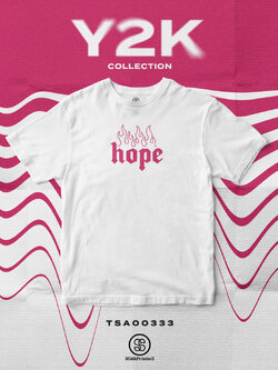 เสื้อยืด พิมพ์ลาย Hope Y2K Collection สีขาว รหัส TSA00333 #เสื้อ #เสื้อยืด