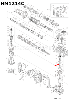 COUNTER SHAFT เครื่องสกัดคอนกรีต Makita มากีต้า HM1214C [#64] Pn.325660-0 (แท้) ##