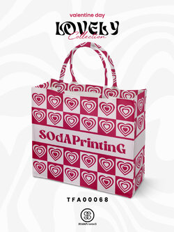 กระเป๋า Book Tote Bag Lovely Collection รหัส TFA00068 #SOdAbag #SOdAPrintinG