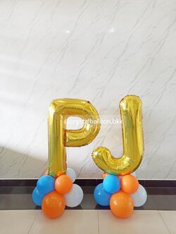 ลูกโป่ง วันเกิดเด็ก ฟอยล์อักษร 40" 2 ชิ้น พร้อมตกแต่ง สามารถเปลี่ยนสีลูกโป่ง/เปลี่ยนข้อความ/เปลี่ยนฟอยล์ตกแต่งได้